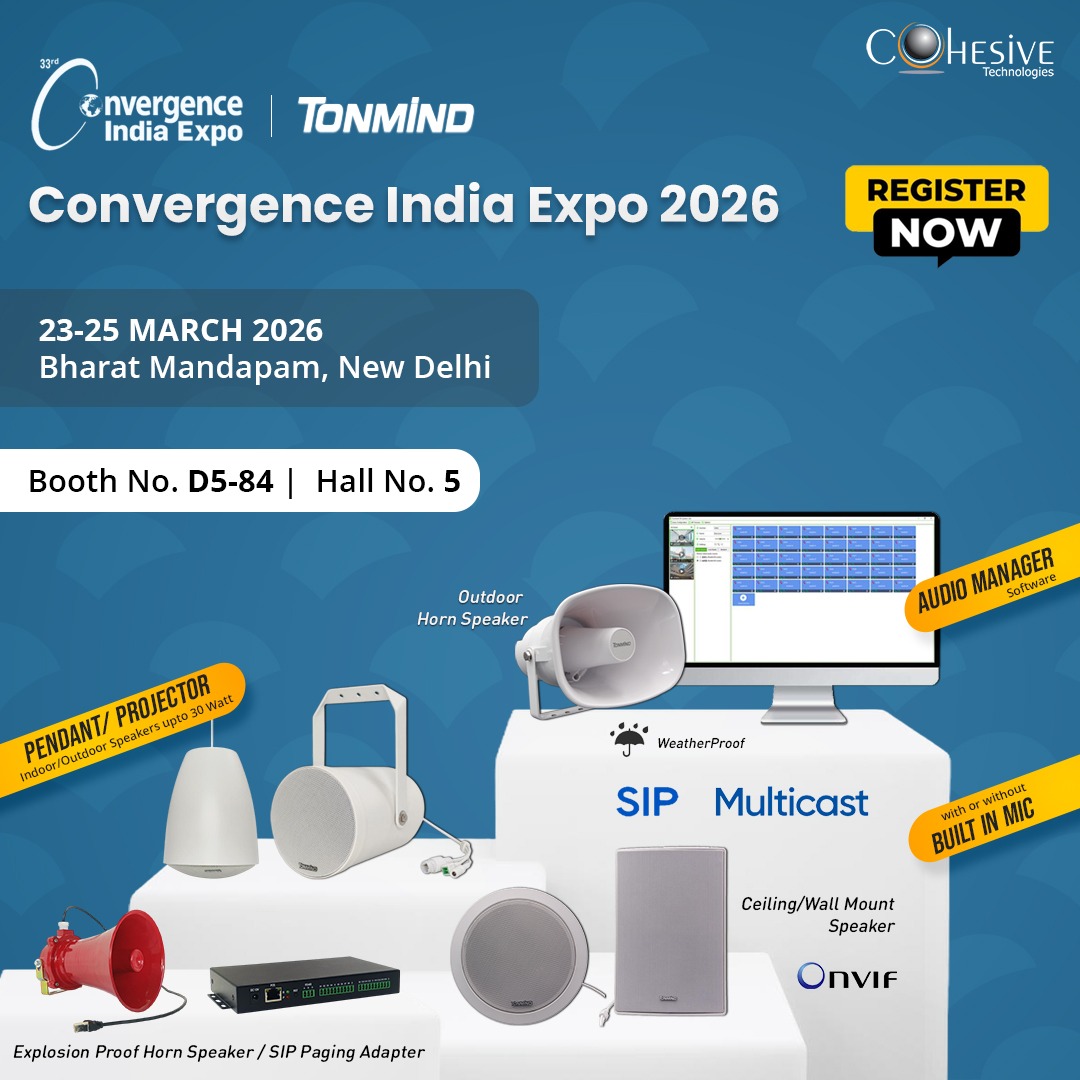 Discover TONMIND IP Audio Solutions at Convergence India 2026 with Cohesive Technologies